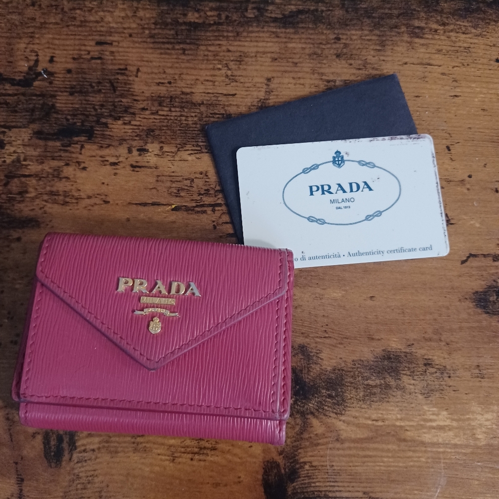 SOLD PRADA 3 fold wallet